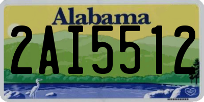 AL license plate 2AI5512