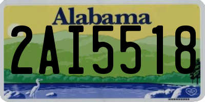 AL license plate 2AI5518