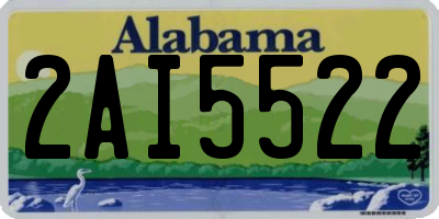 AL license plate 2AI5522