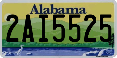AL license plate 2AI5525