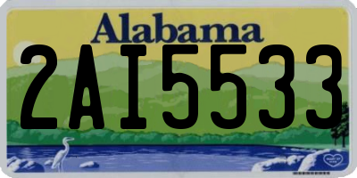 AL license plate 2AI5533