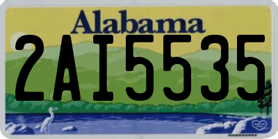 AL license plate 2AI5535