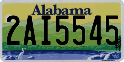AL license plate 2AI5545