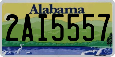 AL license plate 2AI5557