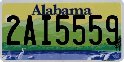AL license plate 2AI5559