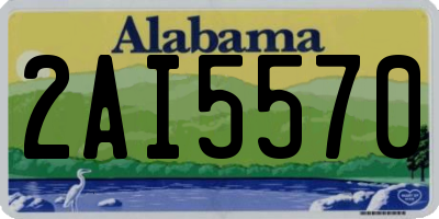 AL license plate 2AI5570