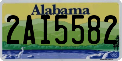 AL license plate 2AI5582