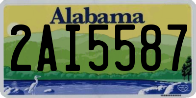 AL license plate 2AI5587