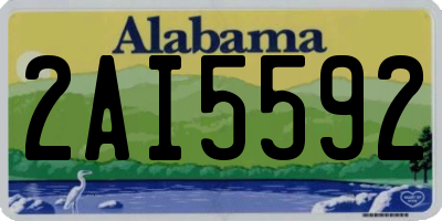 AL license plate 2AI5592