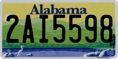 AL license plate 2AI5598