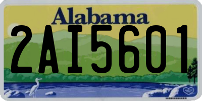 AL license plate 2AI5601