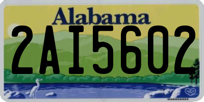 AL license plate 2AI5602