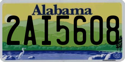 AL license plate 2AI5608