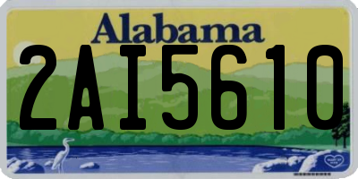 AL license plate 2AI5610