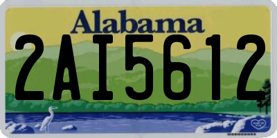 AL license plate 2AI5612