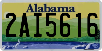 AL license plate 2AI5616