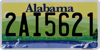 AL license plate 2AI5621