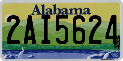 AL license plate 2AI5624