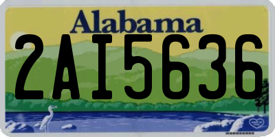 AL license plate 2AI5636