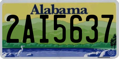 AL license plate 2AI5637