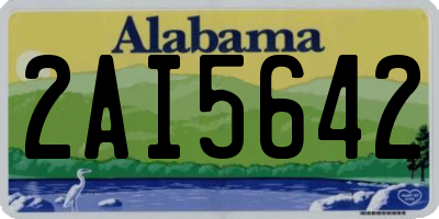 AL license plate 2AI5642