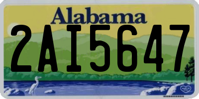 AL license plate 2AI5647