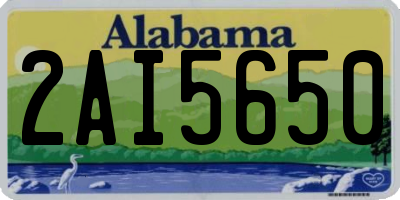AL license plate 2AI5650