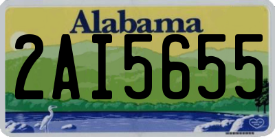 AL license plate 2AI5655
