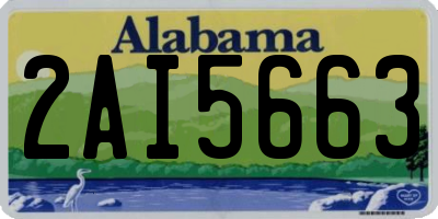 AL license plate 2AI5663