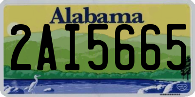 AL license plate 2AI5665