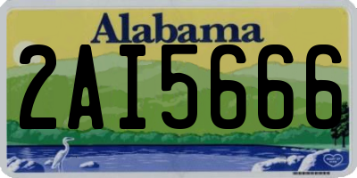 AL license plate 2AI5666