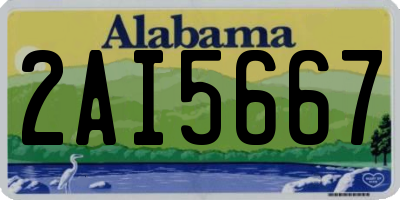 AL license plate 2AI5667