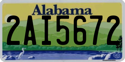 AL license plate 2AI5672