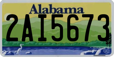 AL license plate 2AI5673