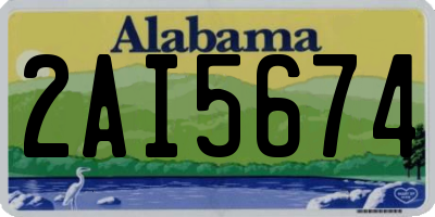 AL license plate 2AI5674