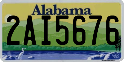 AL license plate 2AI5676
