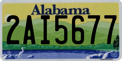 AL license plate 2AI5677