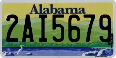 AL license plate 2AI5679