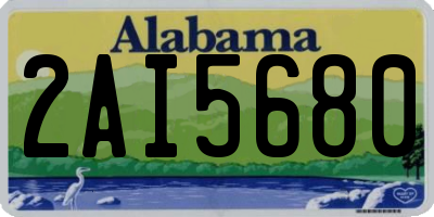 AL license plate 2AI5680