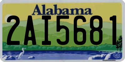 AL license plate 2AI5681