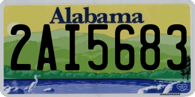 AL license plate 2AI5683
