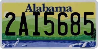 AL license plate 2AI5685