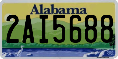 AL license plate 2AI5688