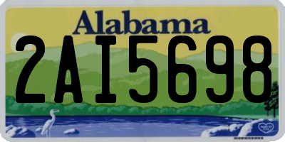 AL license plate 2AI5698