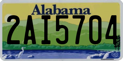 AL license plate 2AI5704