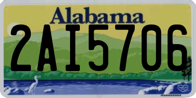 AL license plate 2AI5706
