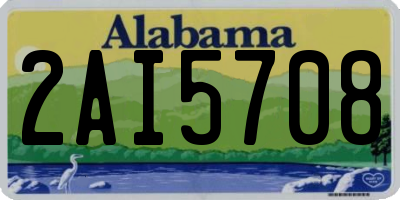 AL license plate 2AI5708
