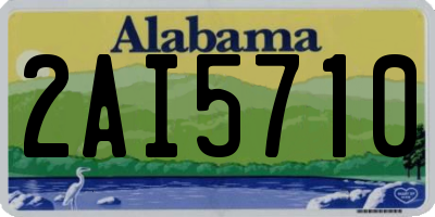 AL license plate 2AI5710