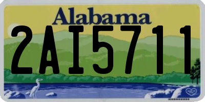 AL license plate 2AI5711