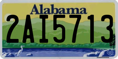 AL license plate 2AI5713